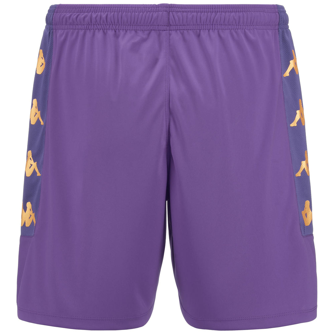Violet Men's Slim Fit Soccer Shorts in Interlock and Mesh Fabric main