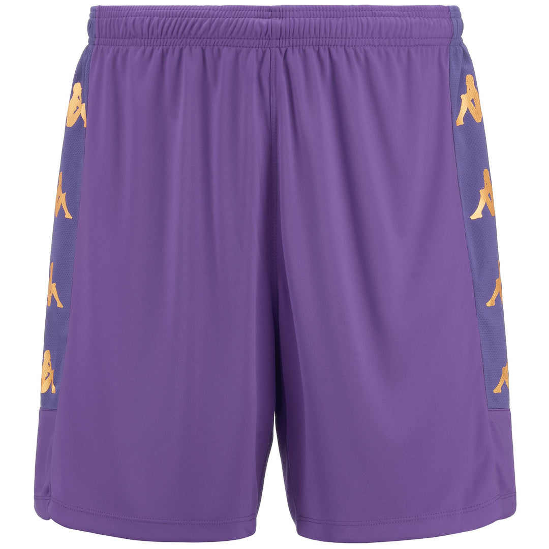 Short de football slim fit pour homme, violet, en tissu interlock et mesh 01