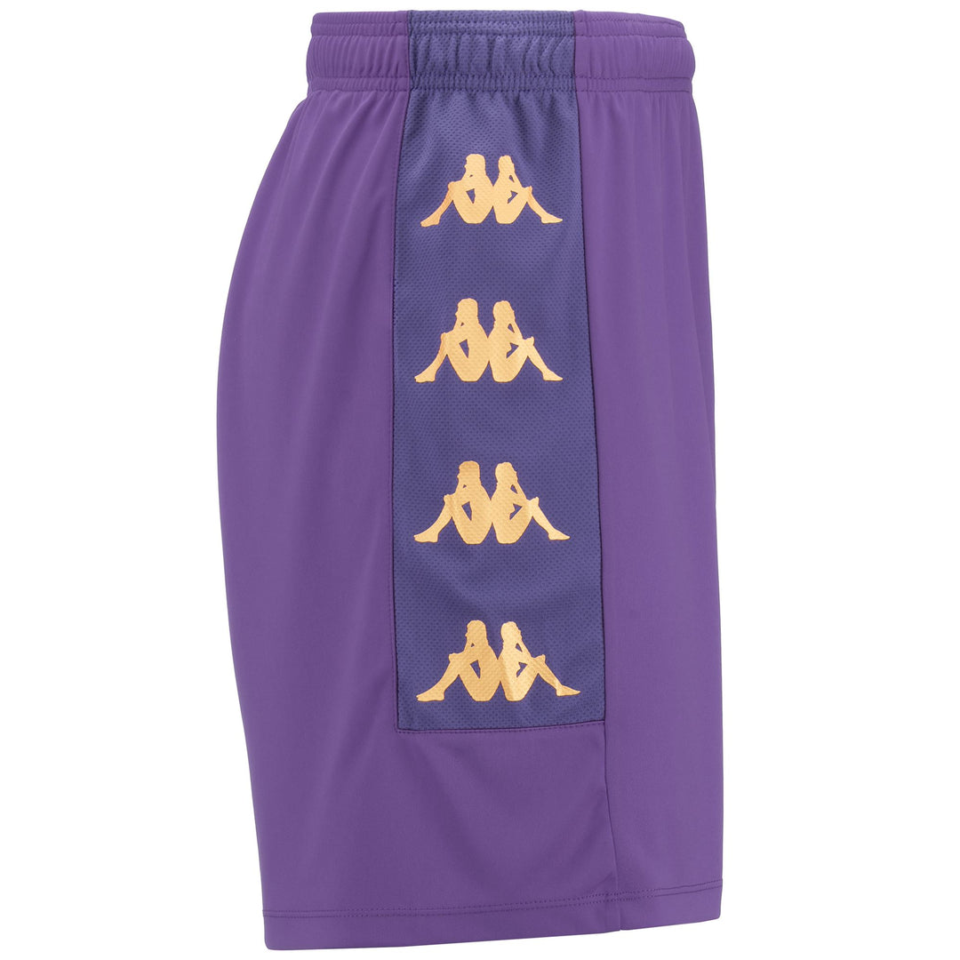 Violet Men's Slim Fit Soccer Shorts in Interlock and Mesh Fabric main