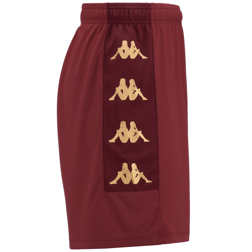 Red Men's Slim Fit Soccer Shorts in Interlock and Mesh Fabrics 02