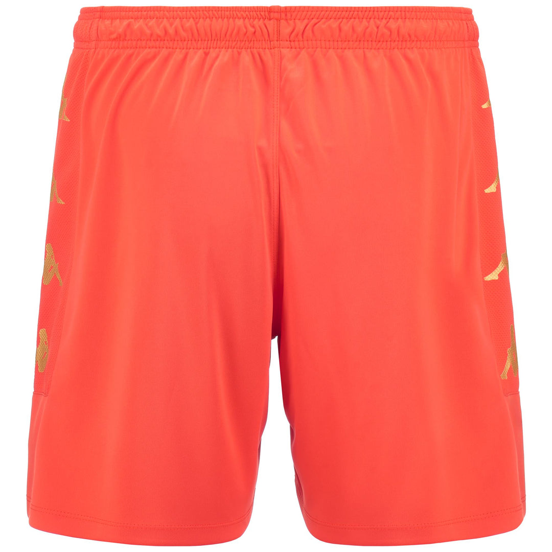 Pantalones cortos de entrenamiento de fútbol para hombre color naranja llama con corte ajustado main