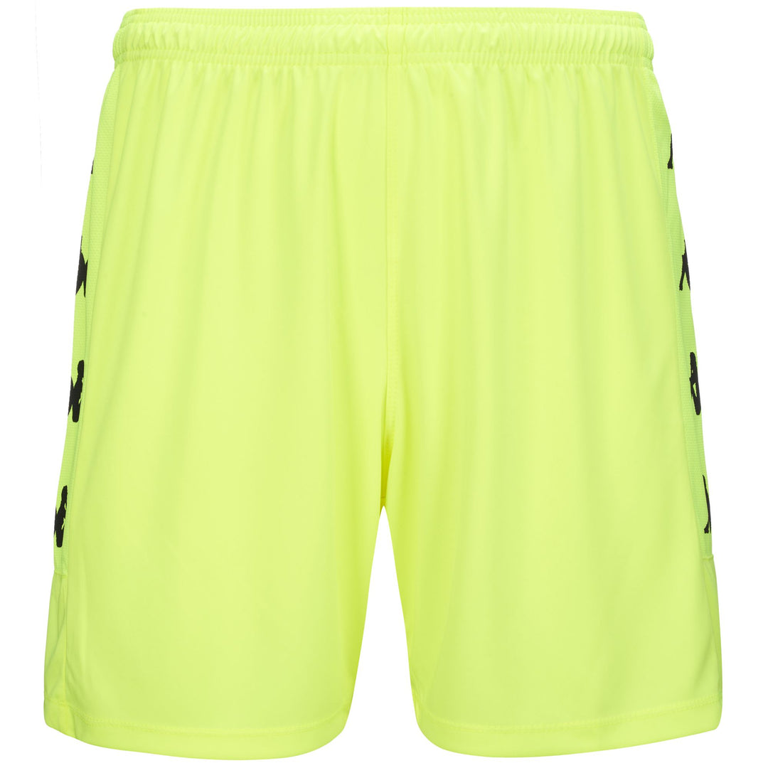 Green Men's Slim Fit Soccer Training Shorts in Interlock and Mesh 01