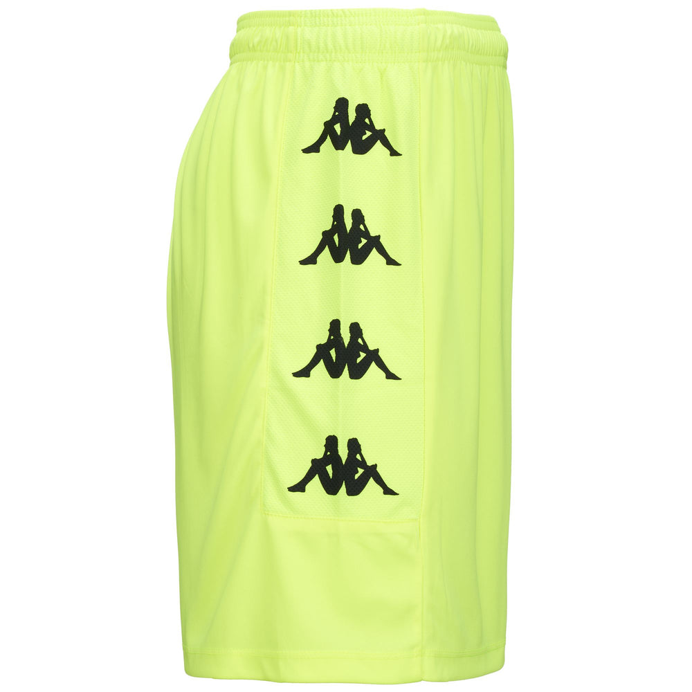 Green Men's Slim Fit Soccer Training Shorts in Interlock and Mesh 02