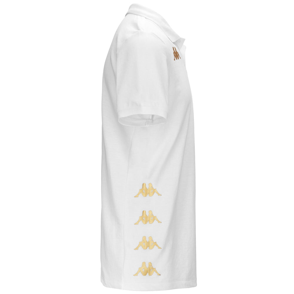 Polo blanco de corte entallado para hombre en tejido piqué para fútbol 02