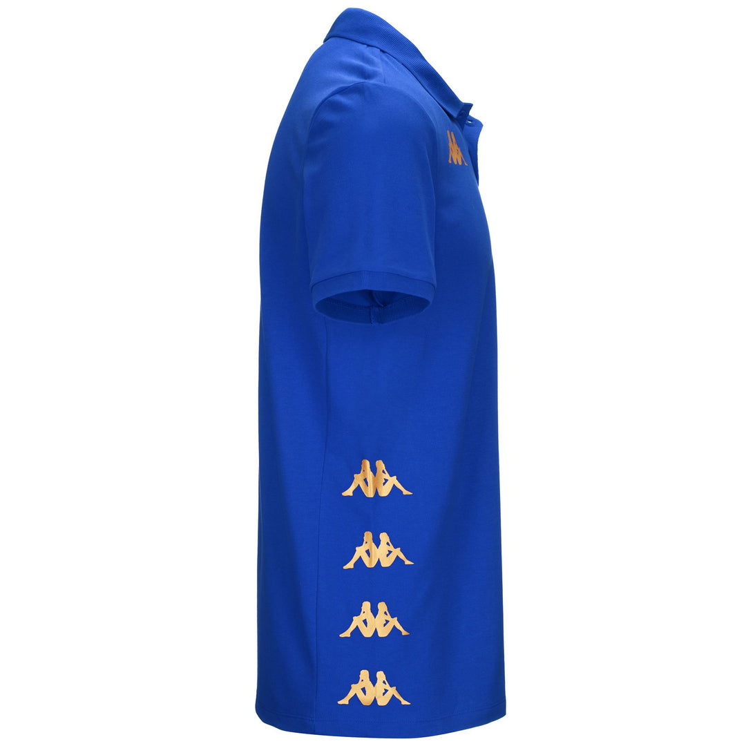 Polo de fútbol azul zafiro de corte entallado para hombre main