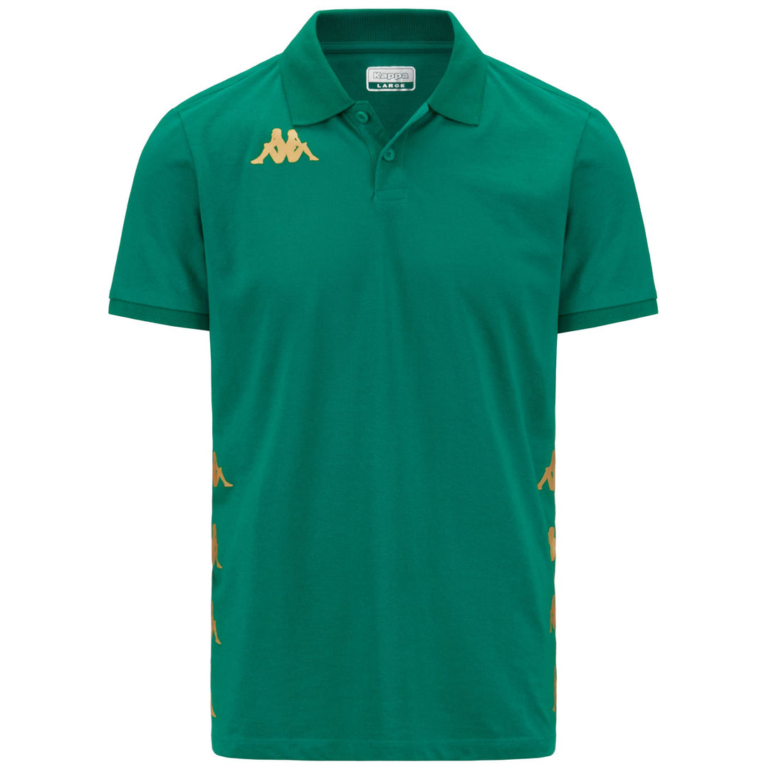 Green Men's Slim Fit Football Polo Shirt with Omini Logo 01
