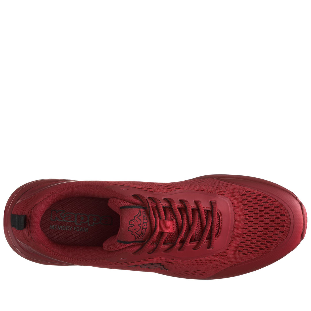 Sneakers da Passeggio Unisex Basse Rosse e Nere con Tomaia in Mesh main