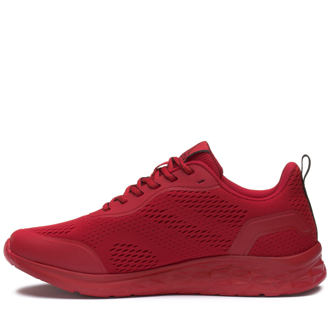 Sneakers da Passeggio Unisex Basse Rosse e Nere con Tomaia in Mesh main