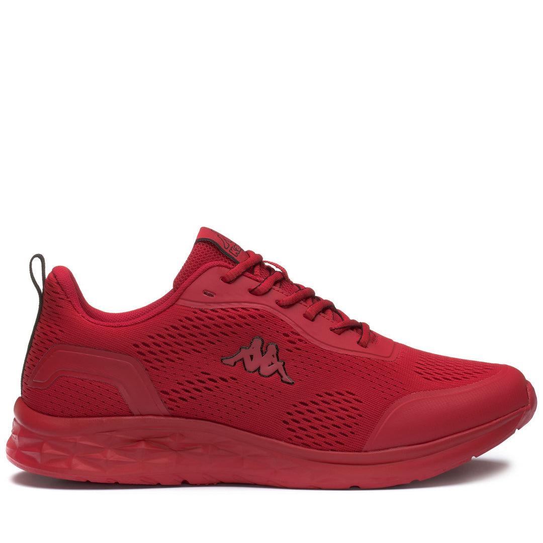 Sneakers da Passeggio Unisex Basse Rosse e Nere con Tomaia in Mesh main