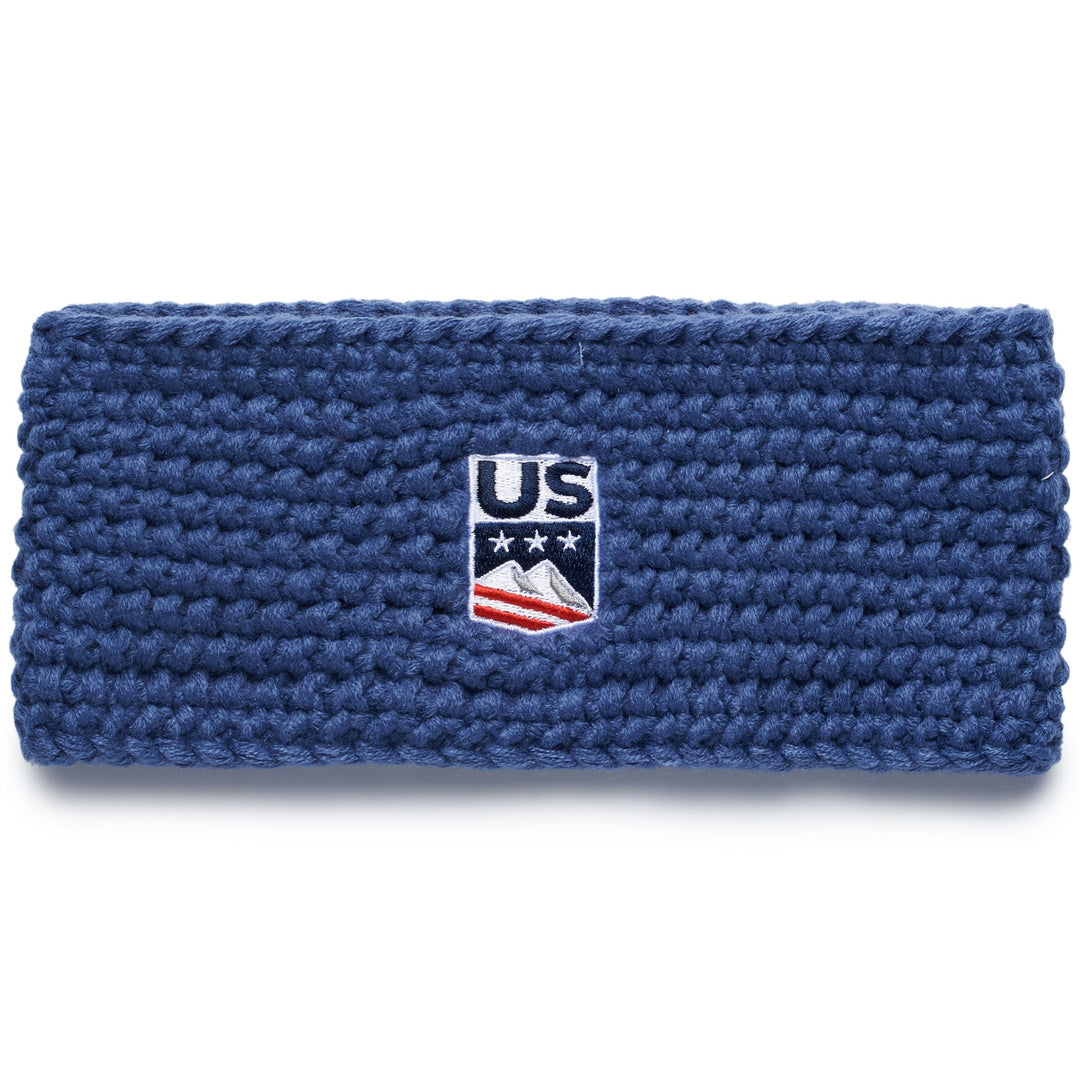 Bandeau de ski unisexe bleu en maille acrylique 01