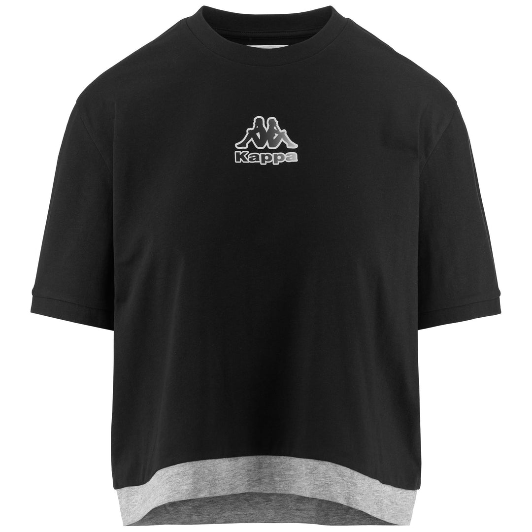 T-ShirtsTop Woman LOGO FLUSSA T-Shirt BLACK - GREY MD MEL Photo (jpg Rgb)			