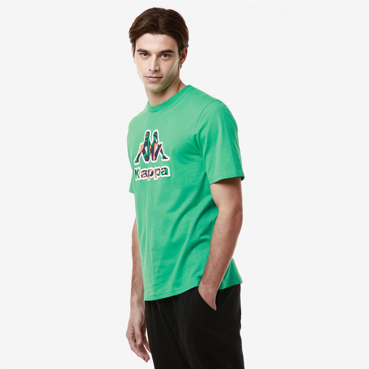 T-ShirtsTop Man LOGO FIORO T-Shirt GREEN BLARNEY Dressed Front Double		