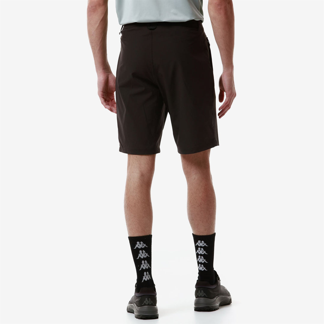Shorts Man 3CENTO 310 Sport  Shorts BROWN EBONY-BLACK Detail Double				