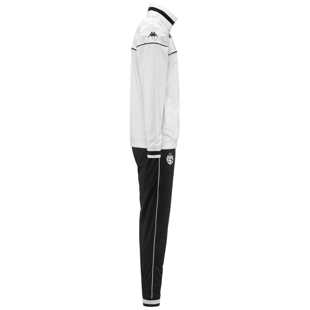 Black White Men's Football Tracksuit in Polyester. 02