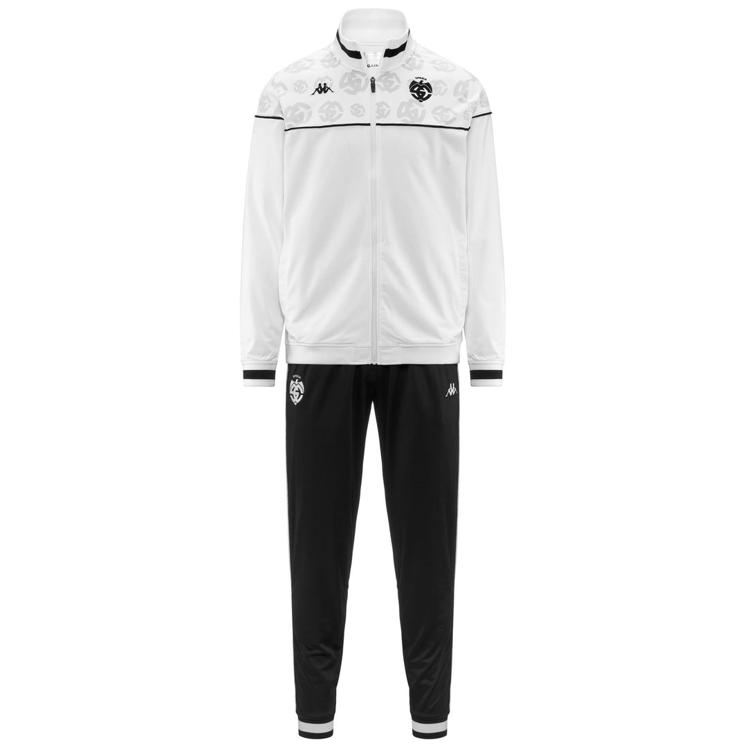 Black White Men's Football Tracksuit in Polyester. 01