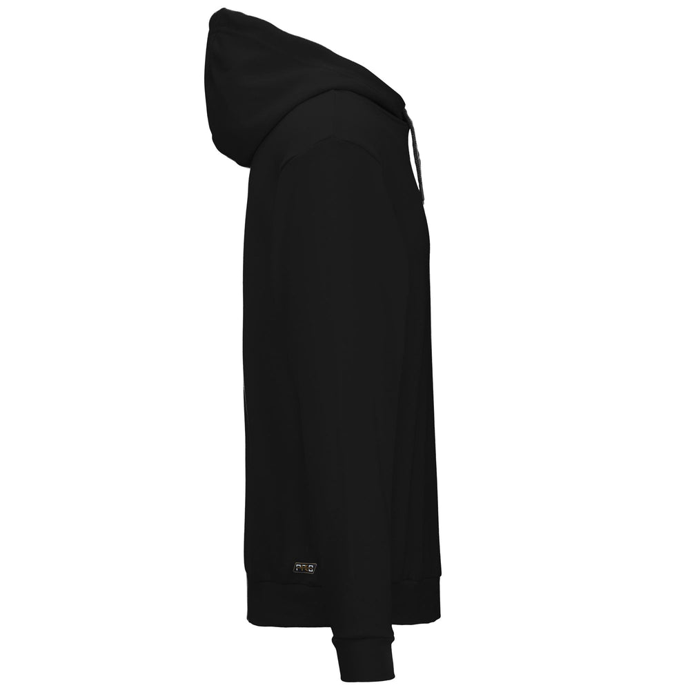 Black Men's Hooded Fleece Workout Jumper with Graphic Logo 02