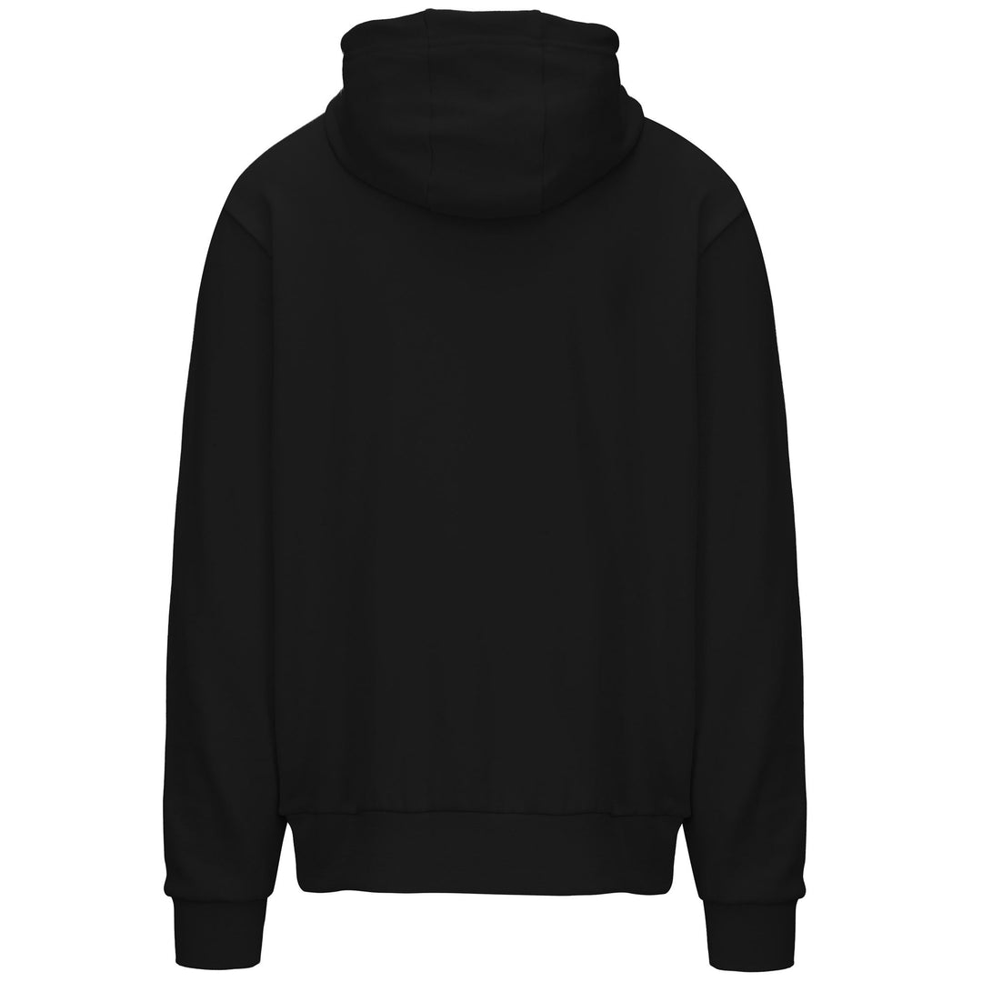 Black Men's Hooded Fleece Workout Jumper with Graphic Logo main