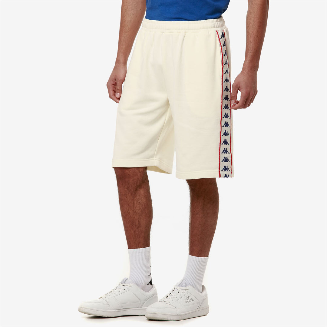Shorts Man 222 BANDA SURRO Sport  Shorts WHITE ANTIQUE-BLUE ROYAL-RED Dressed Front Double		