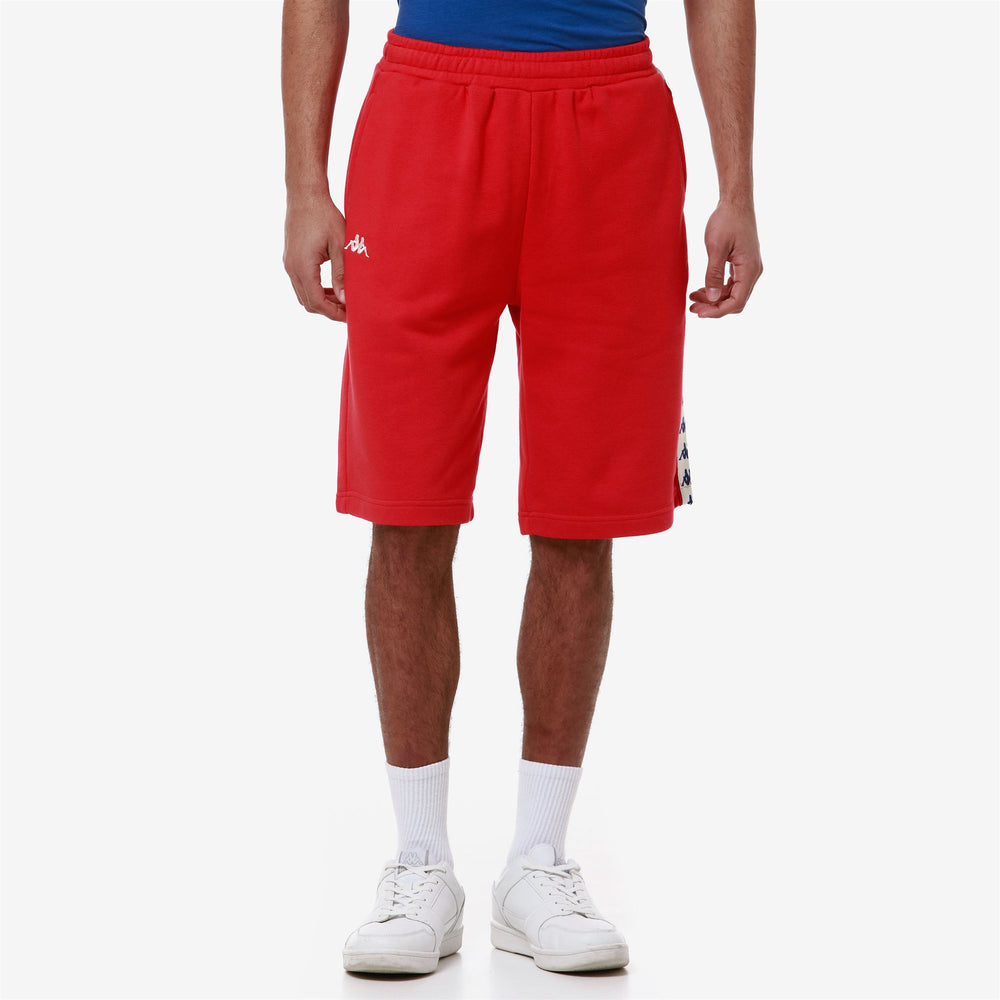 Shorts Man 222 BANDA SURRO Sport  Shorts RED-WHITE ANTIQUE Detail (jpg Rgb)			
