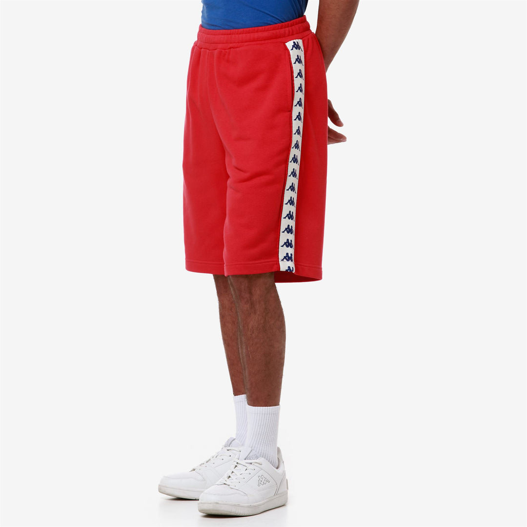 Shorts Man 222 BANDA SURRO Sport  Shorts RED-WHITE ANTIQUE Dressed Front Double		