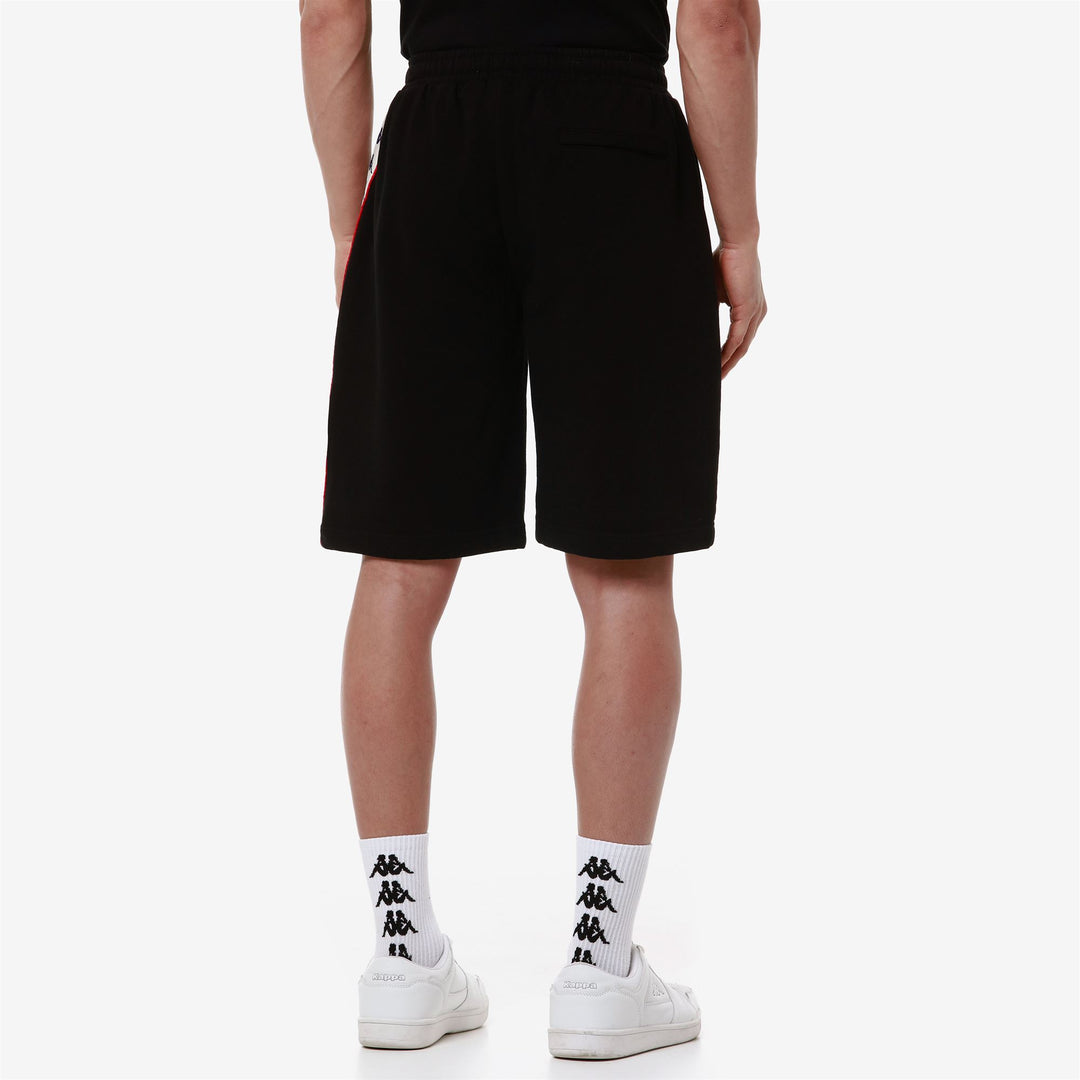 Shorts Man 222 BANDA SURRO Sport  Shorts BLACK-WHITE ANTIQUE-RED Detail Double				