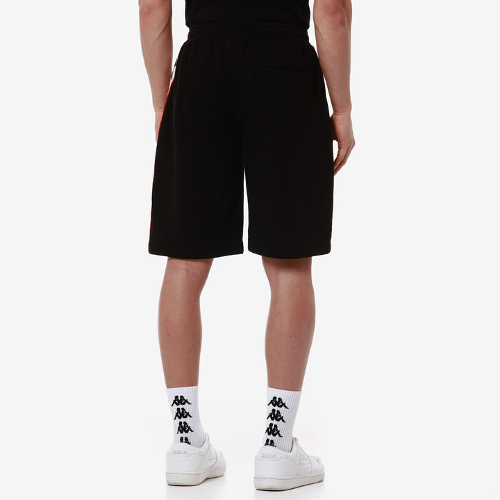 Shorts Man 222 BANDA SURRO Sport  Shorts BLACK-WHITE ANTIQUE-RED Detail Double				