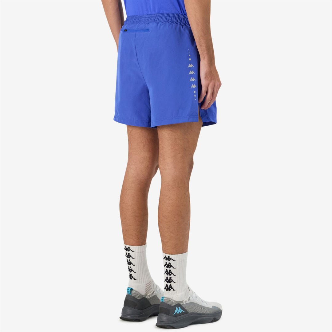 Men's Blue Regular Fit Running Shorts with Inner Mesh Briefs main