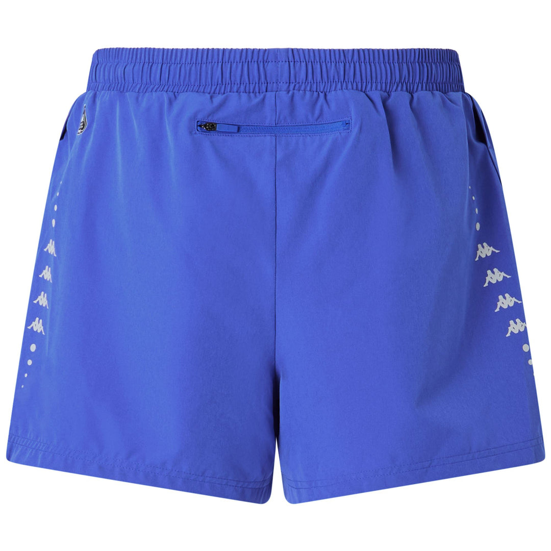 Short de course bleu pour homme, coupe classique, avec slip intérieur en mesh main