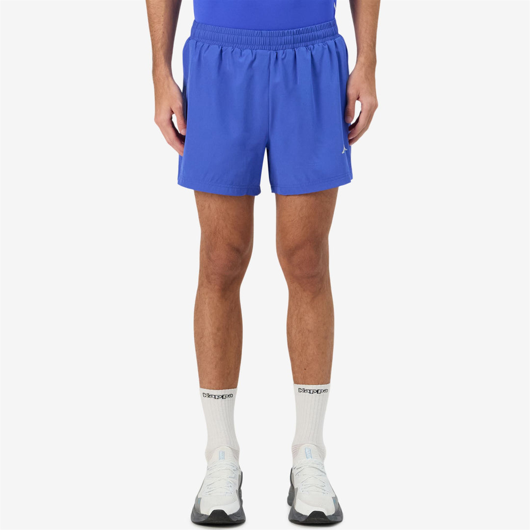 Men's Blue Regular Fit Running Shorts with Inner Mesh Briefs main