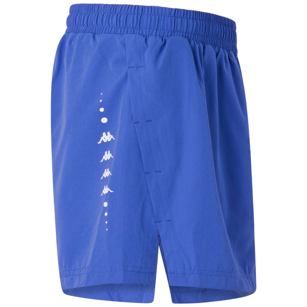 Short de course bleu pour homme, coupe classique, avec slip intérieur en mesh main
