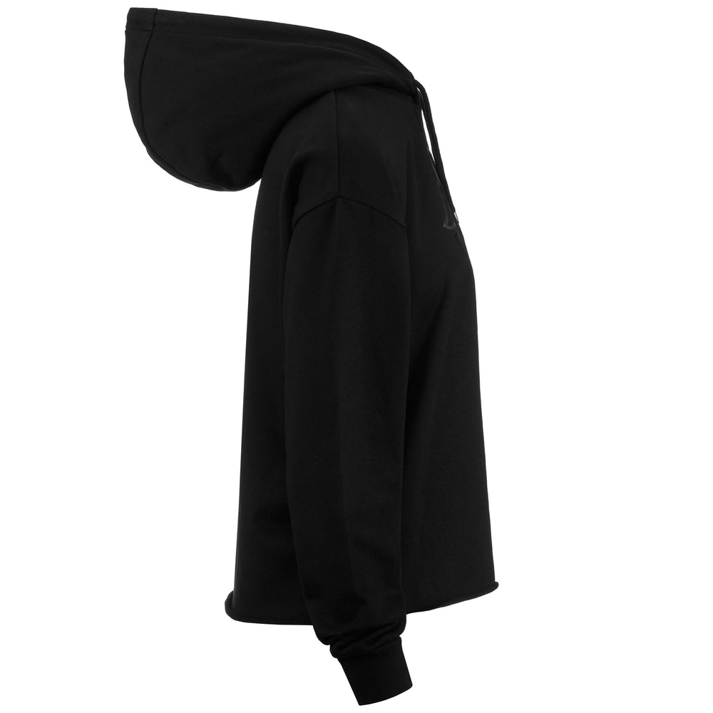 Fleece Woman LOGO FRUOVA Jumper BLACK Dressed Front (jpg Rgb)	