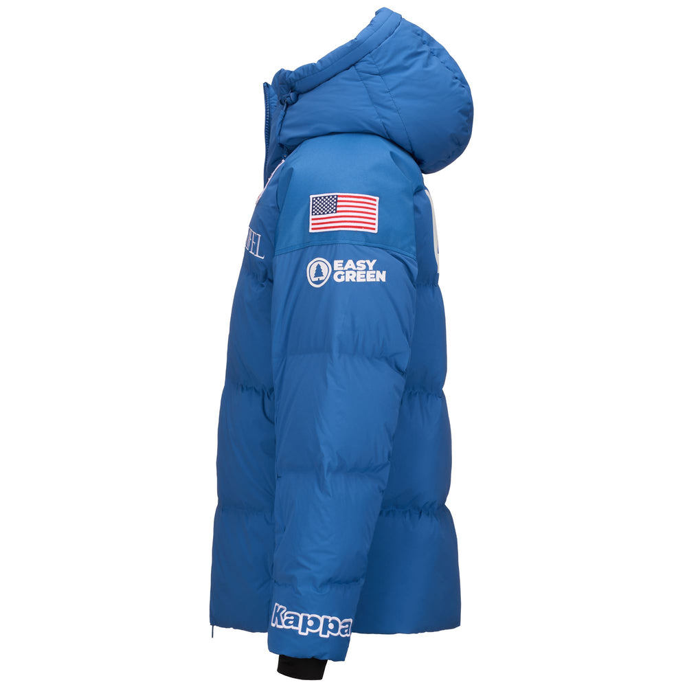 Doudoune de ski unisexe bleue épaisse avec protection imperméable 02