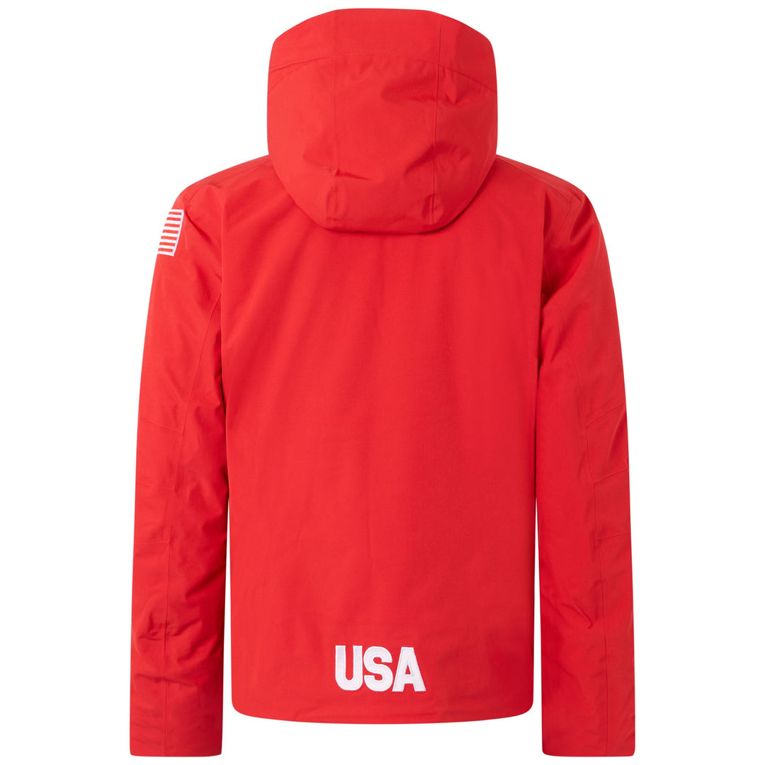 Red Men's Waterproof Ski Jacket with Down Padding main