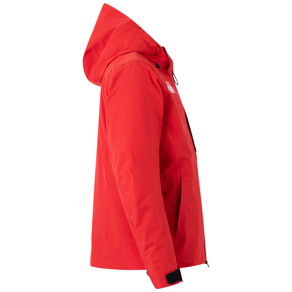 Red Men's Waterproof Ski Jacket with Down Padding 02