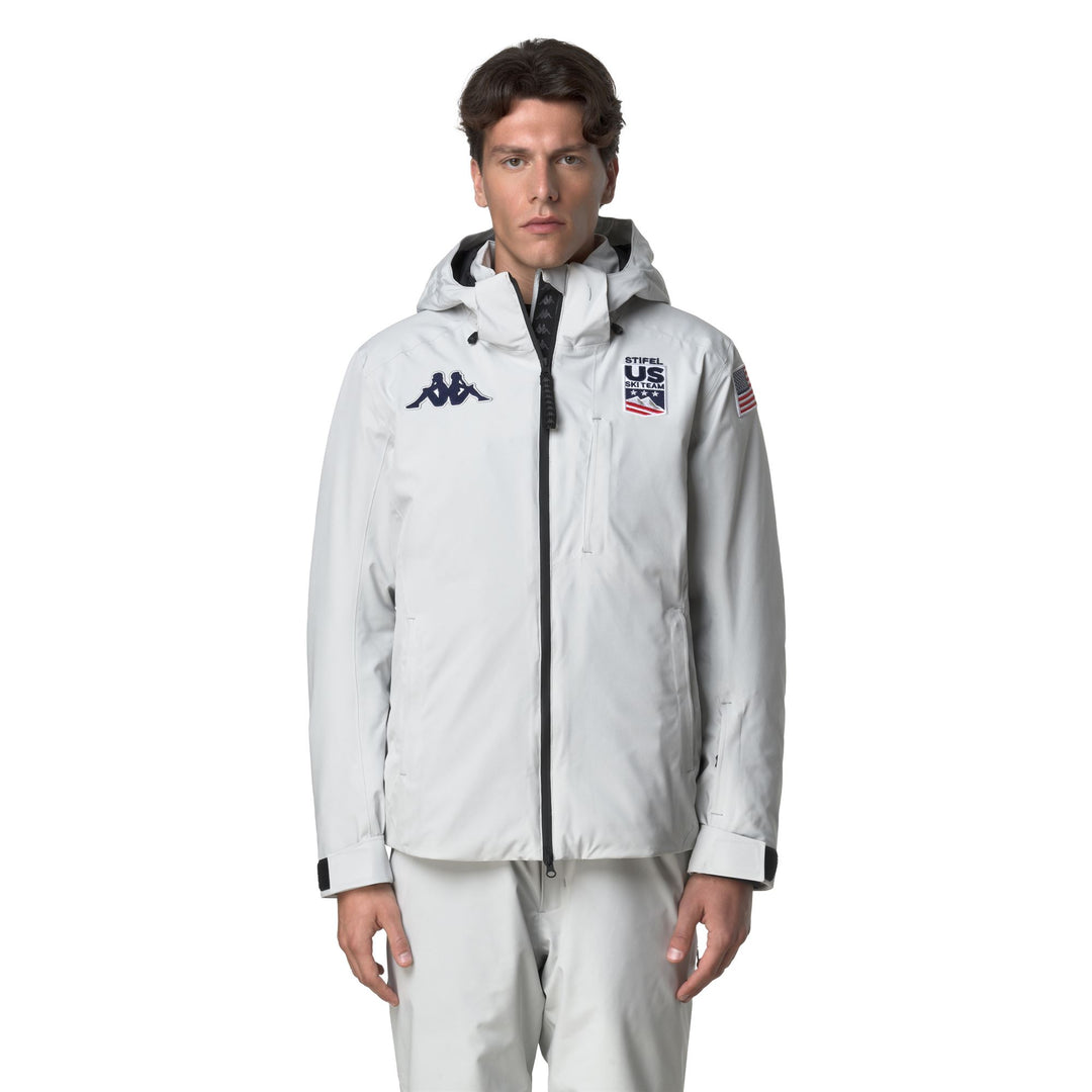 Grey Men's Slim Fit Ski Jacket with Waterproof Protection main