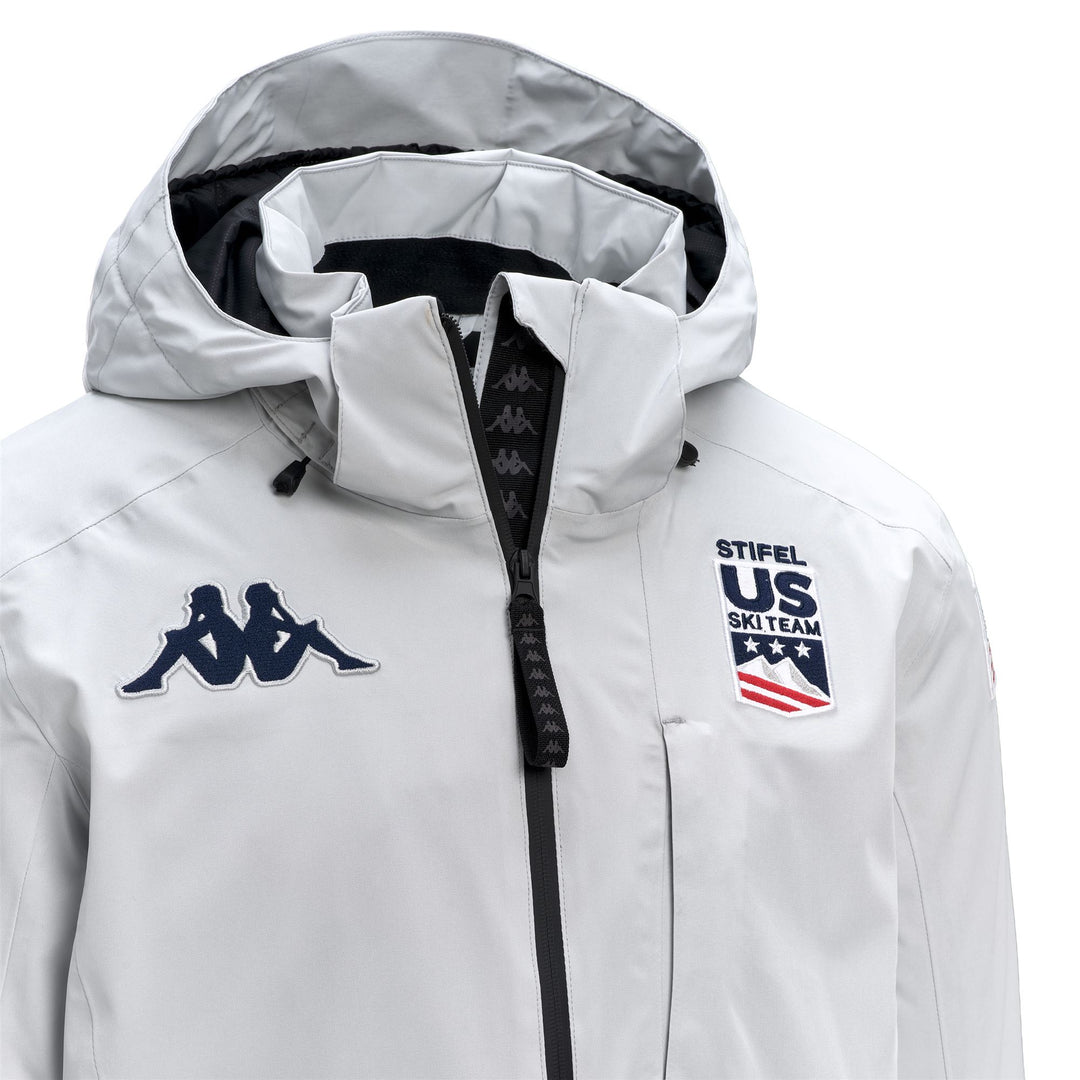 Light grey Men's Mid Ski Jacket with Waterproof Protection main