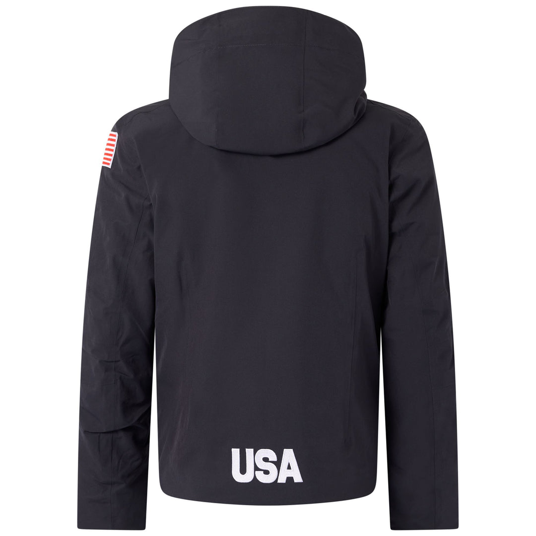 Navy Grey Men's Ski Jacket with Down Padding. main