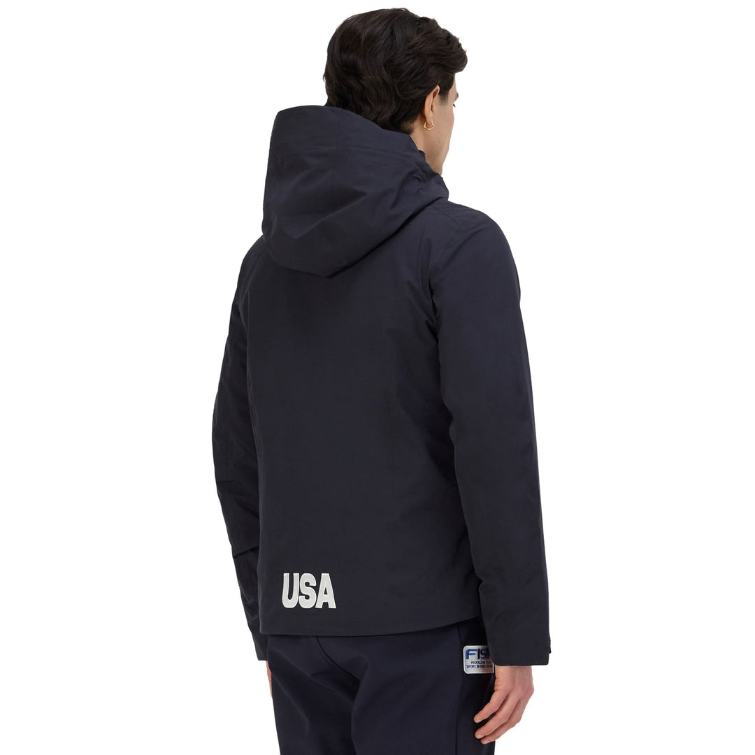 Blue Men's Slim Fit Padded Ski Jacket with Waterproof Protection main