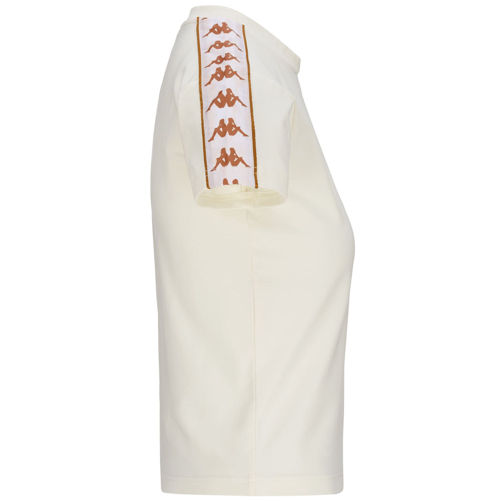 T-Shirt Stretch Donna Grigia con Design a Nastro Grafico 02