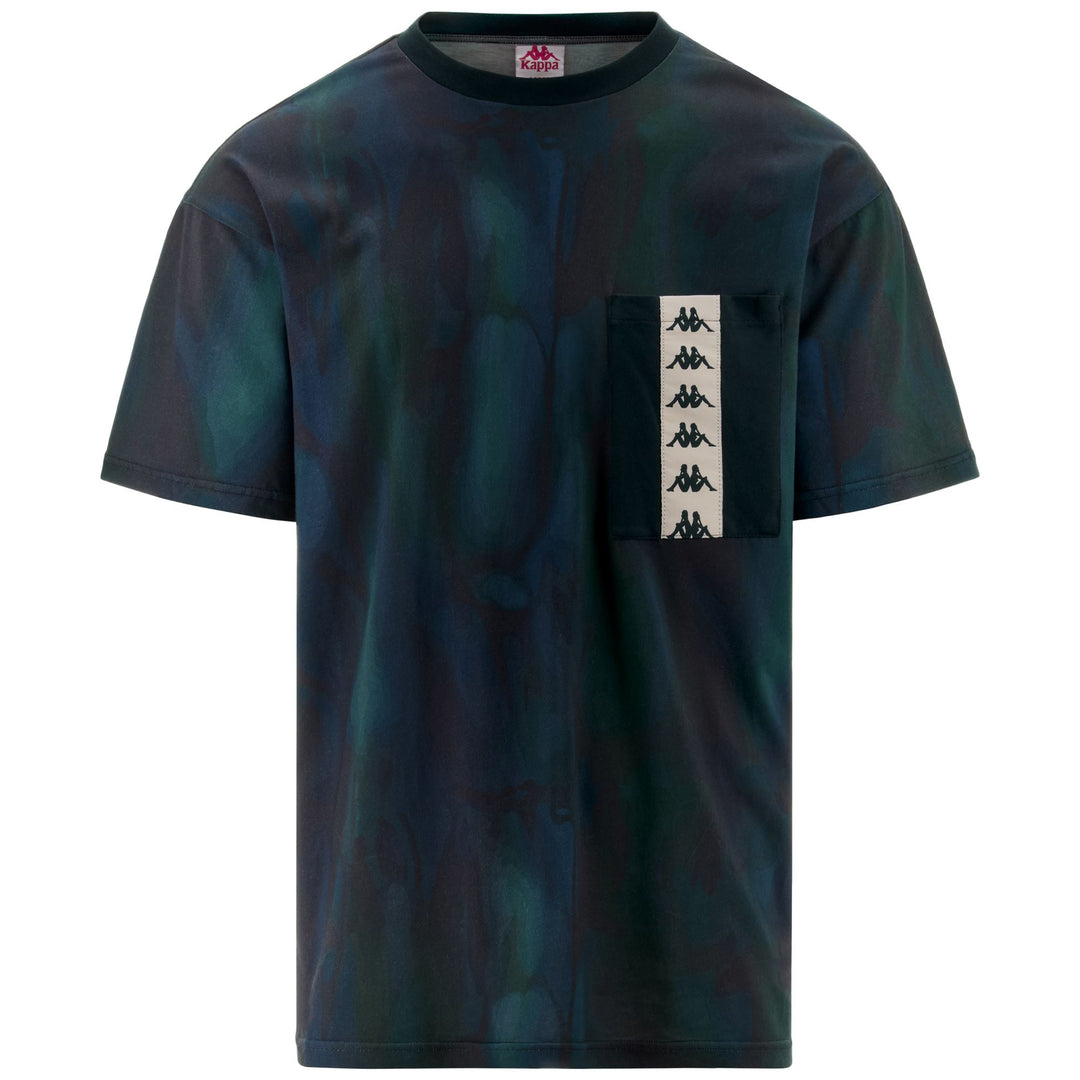 T-shirt de sport vert pour homme, coupe classique, imprimé intégral 01