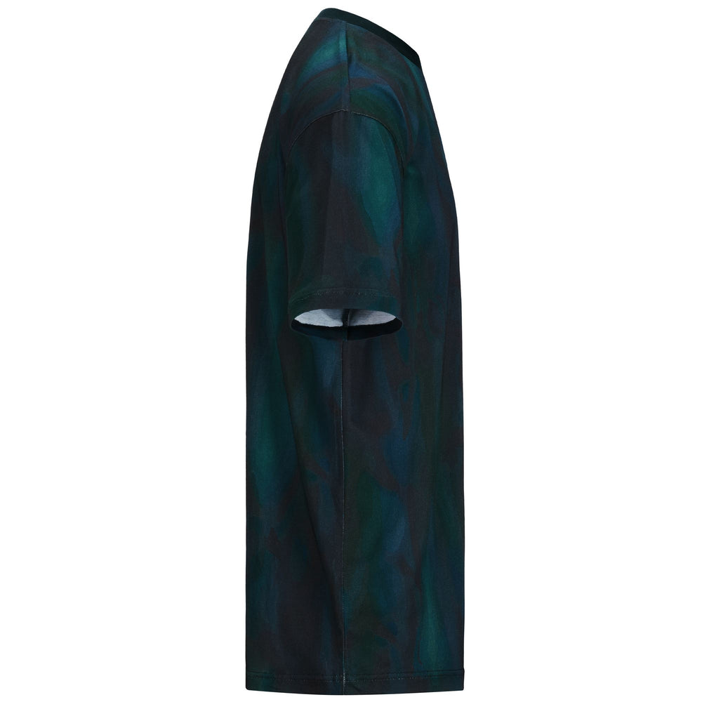 T-Shirt Sportiva Uomo Grafica Verde Scuro con Stampa Totale 02