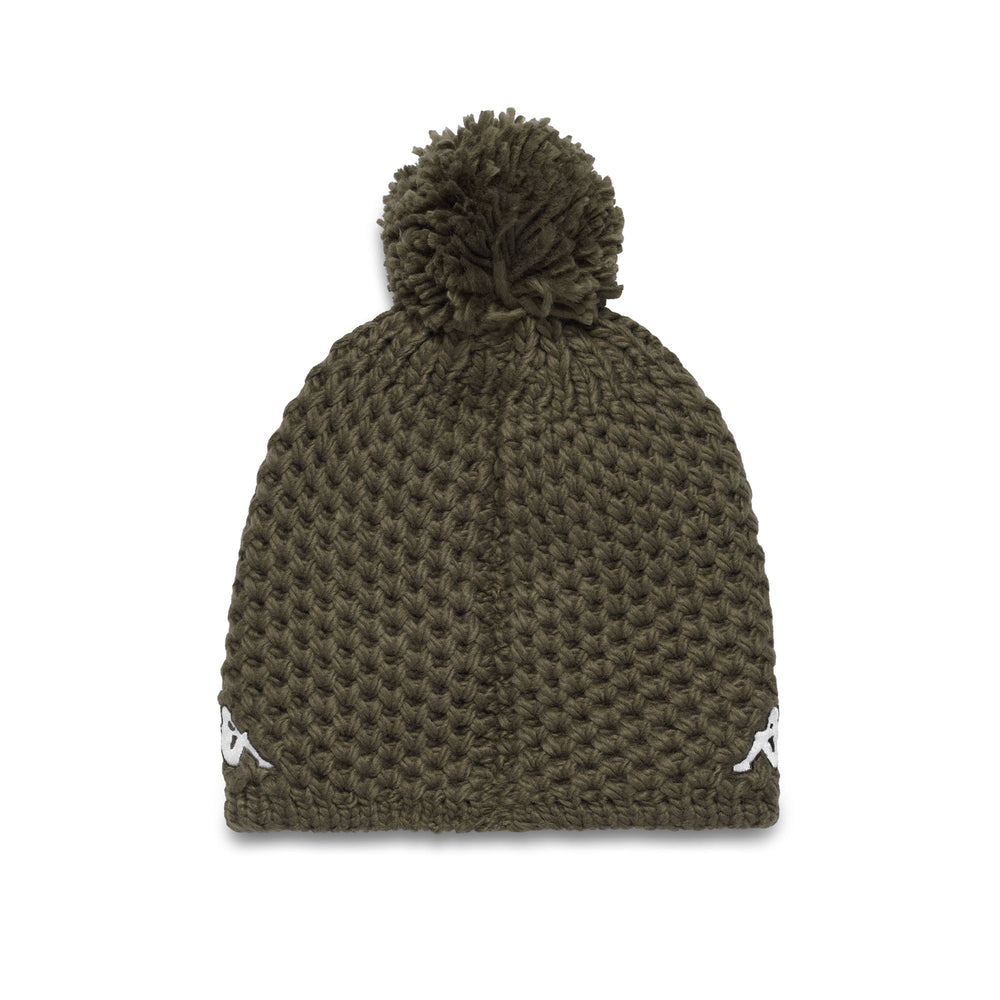 Green Unisex Beanie Hat with Pom-Pom and Fleece Lining 02