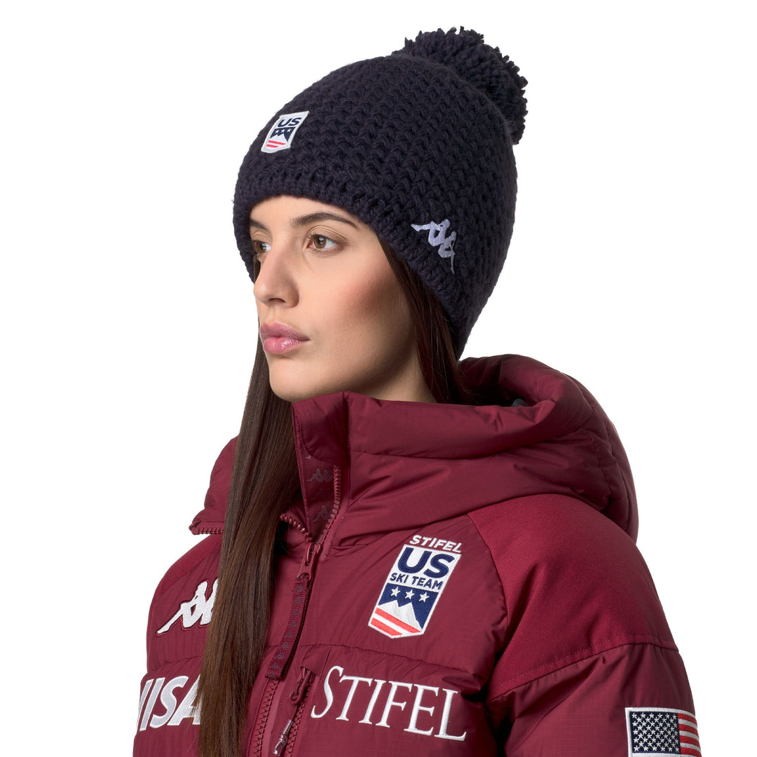 Blue Unisex Ski Hat with Wool-Acrylic Blend and Fleece Lining 01