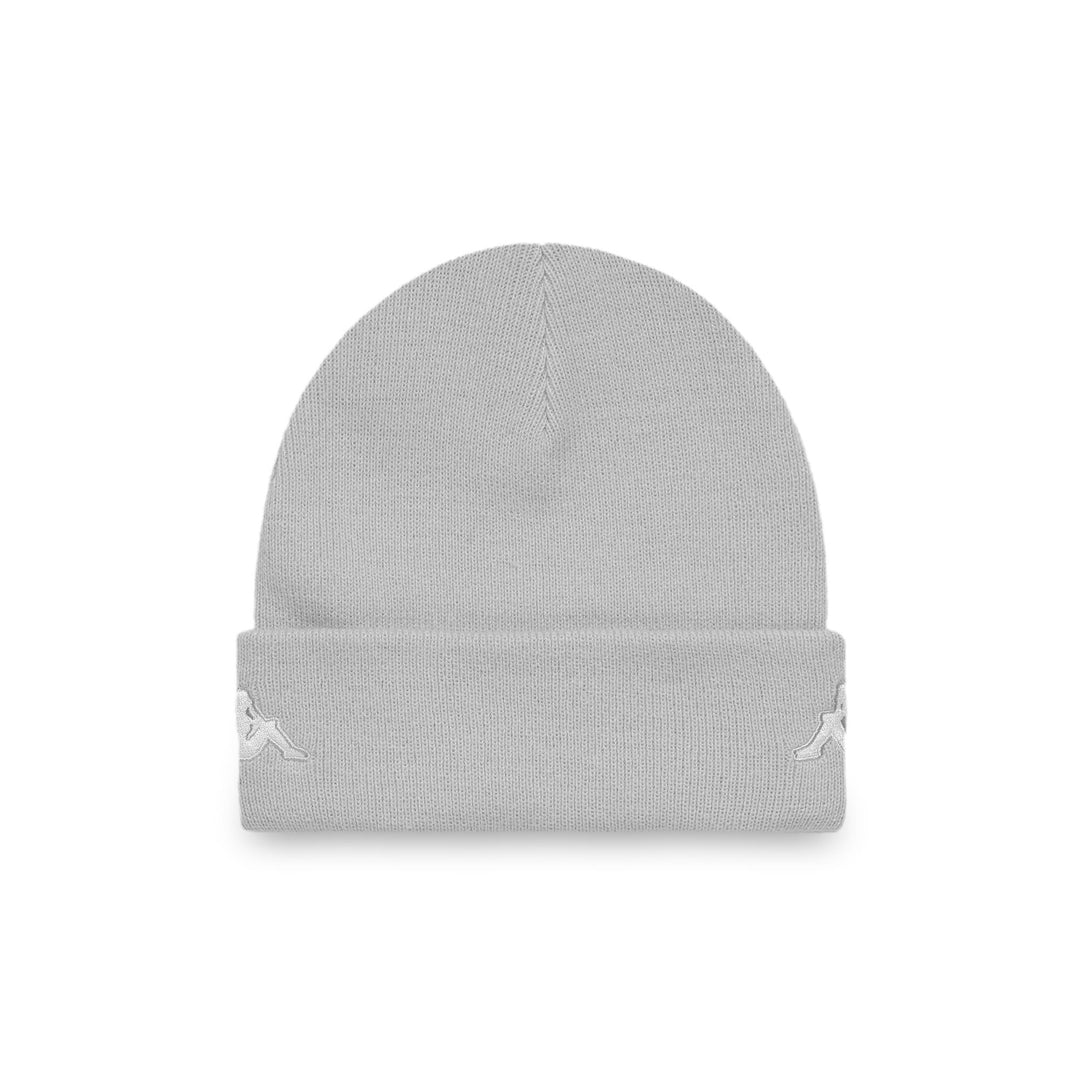 Cappello da sci unisex in misto lana grigio chiaro con dettagli logo main