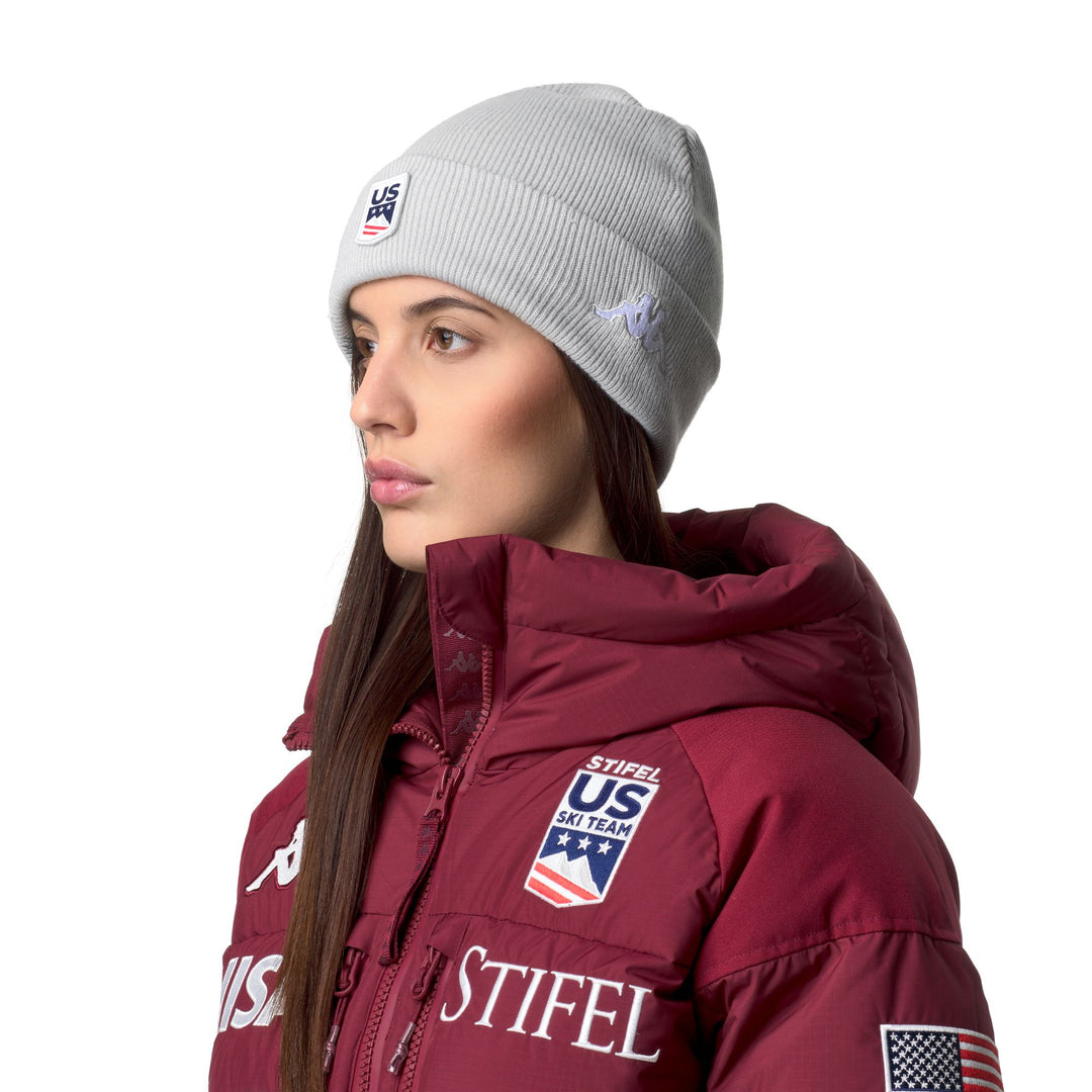 Light grey Unisex Wool-Blend Ski Hat with Logo Details 01