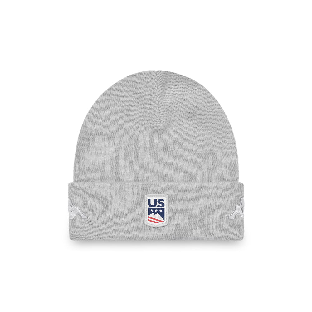 Light grey Unisex Wool-Blend Ski Hat with Logo Details 02