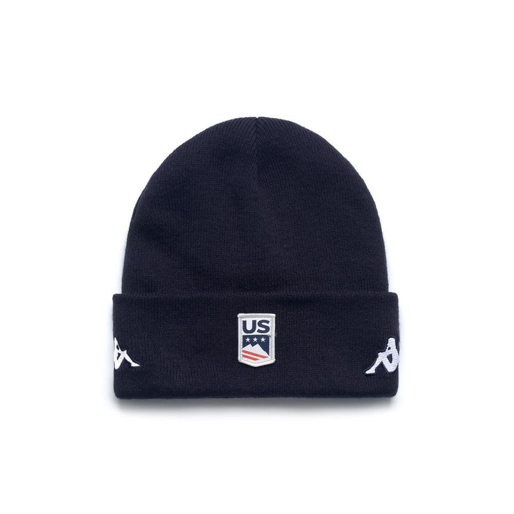 Blue Unisex Wool-Polyamide Ski Team Hat 02