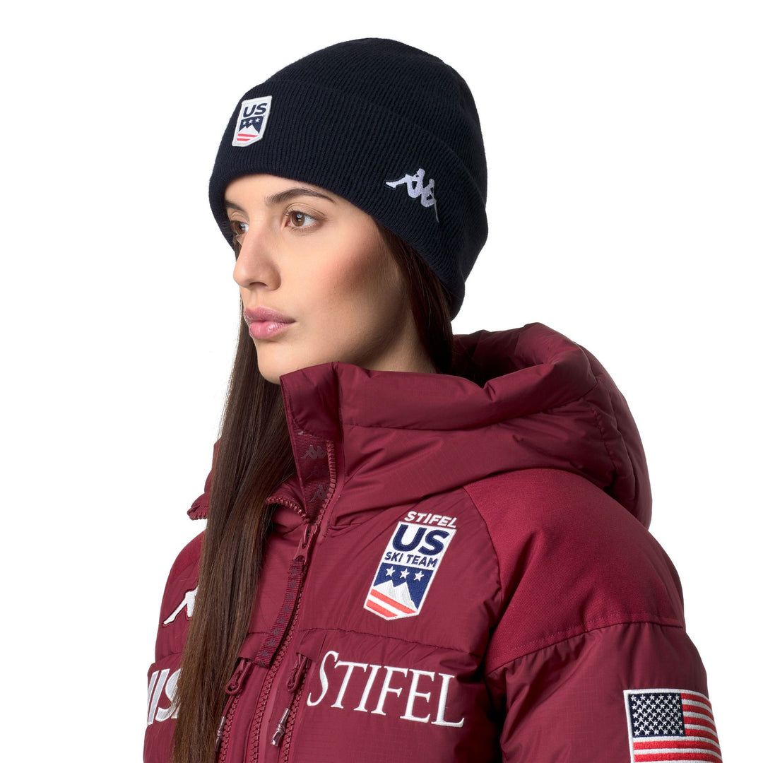 Blue Unisex Wool-Polyamide Ski Team Hat 01