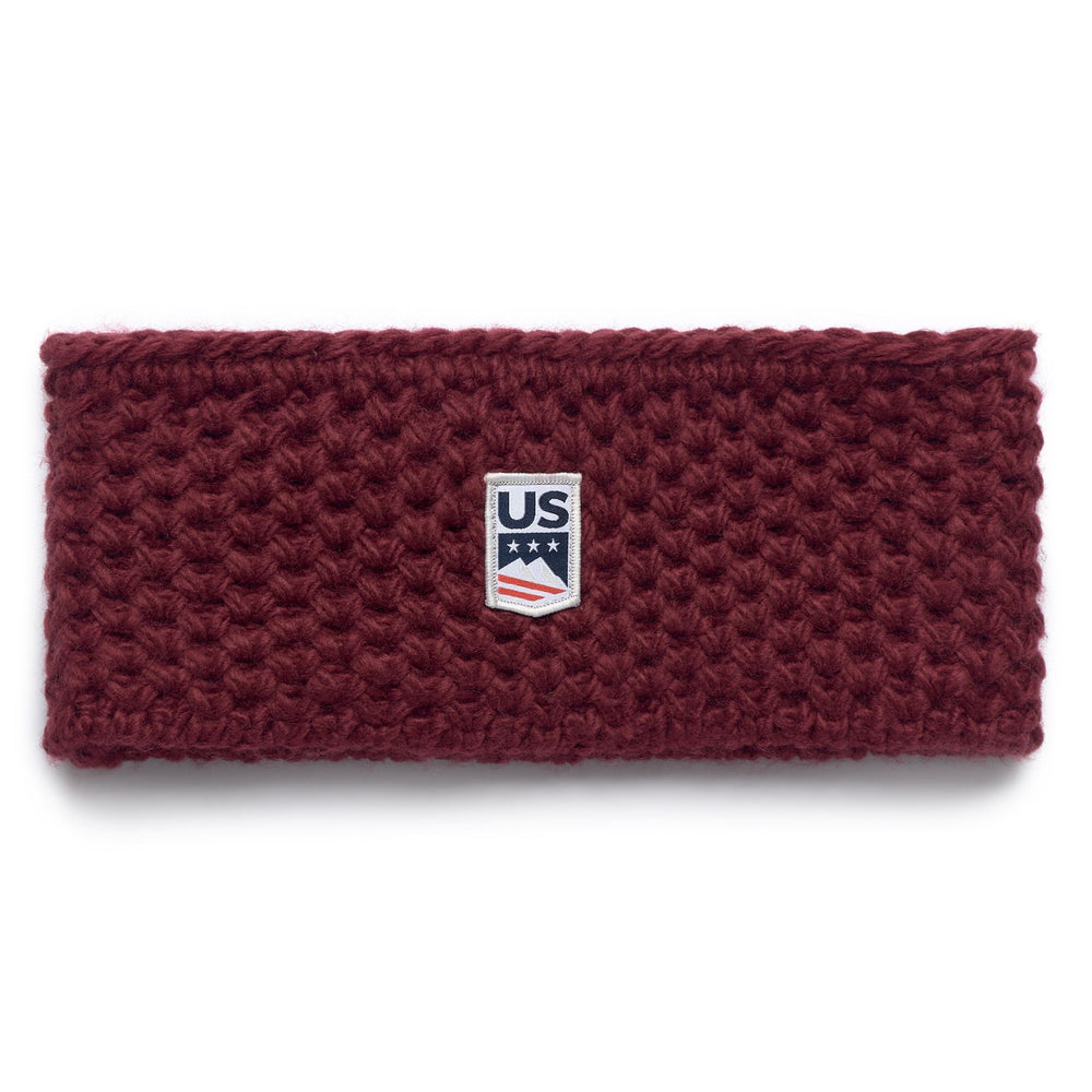 Fascia da sci unisex rossa con fodera in pile 02