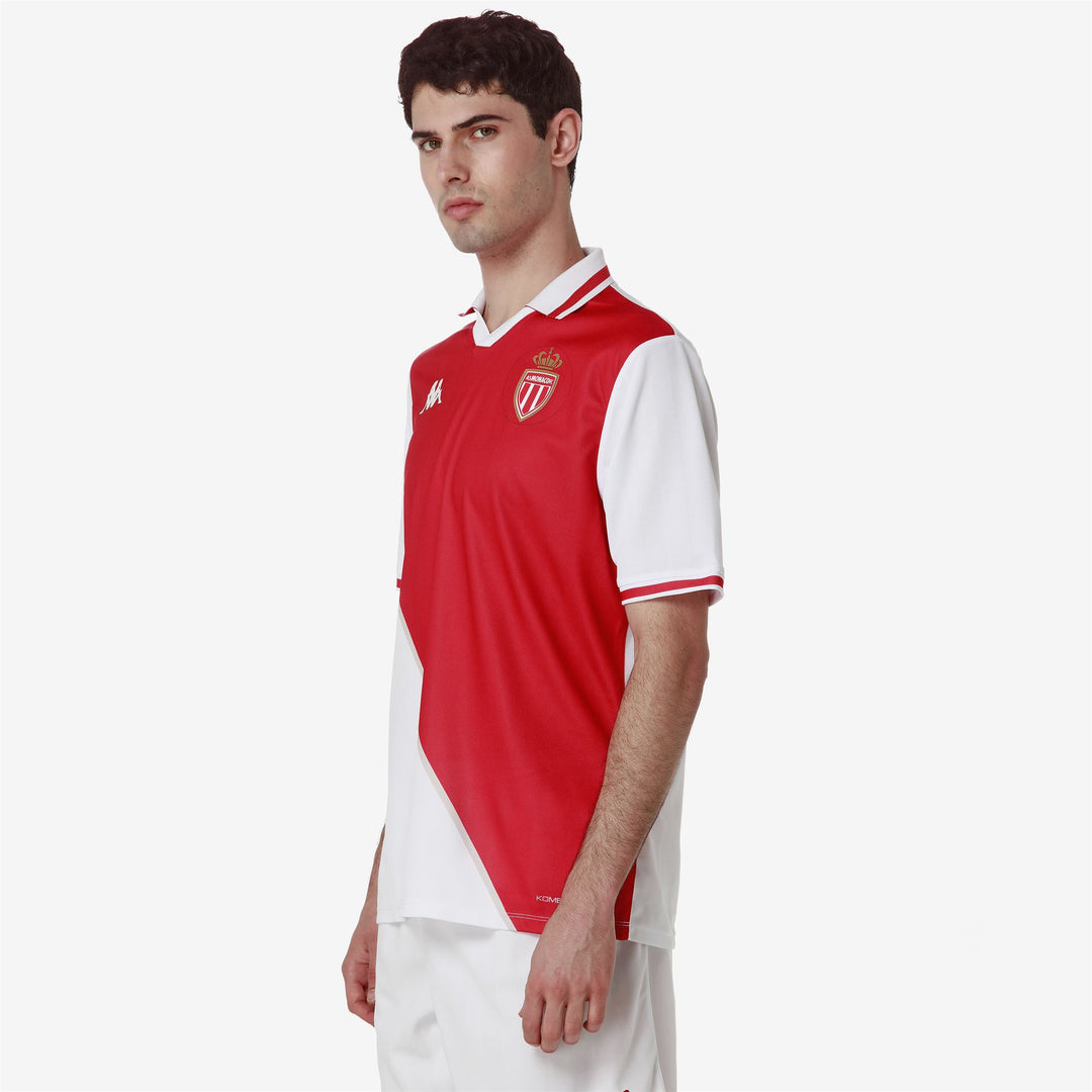Red and White Men's Football Active Jersey Shirt with Hydro-Way Protection main